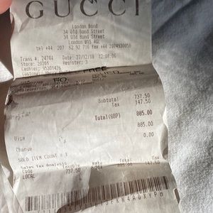 gucci backpack receipt